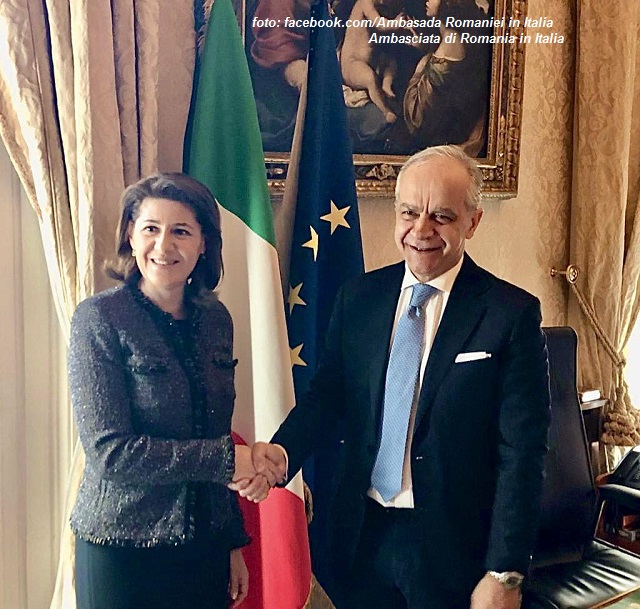 Amb. Gabriela Dancău con il ministro dell'Interno, Matteo Piantedosi,