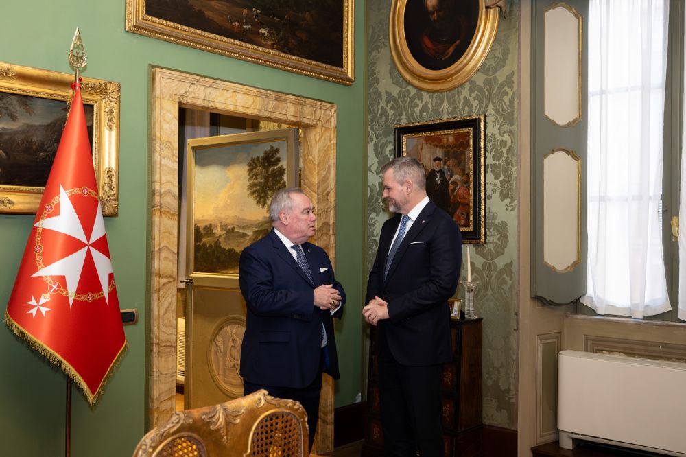 Pellegrini, presidente della Repubblica Slovacca, in visita cortesia allo SMOM