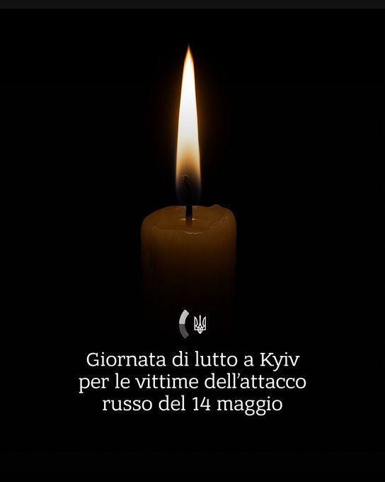 Ucraina: ambasciata a Roma, bandiera a lutto per attacco russo di ieri - foto: Ambasciata