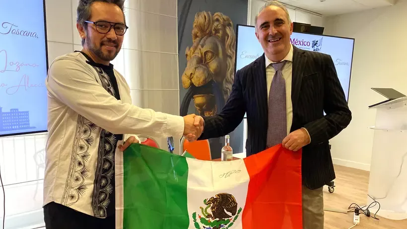 Neo console Valerio Alecci con ambasciatore designato Messico, Genaro Lozano - foto: La Nazione