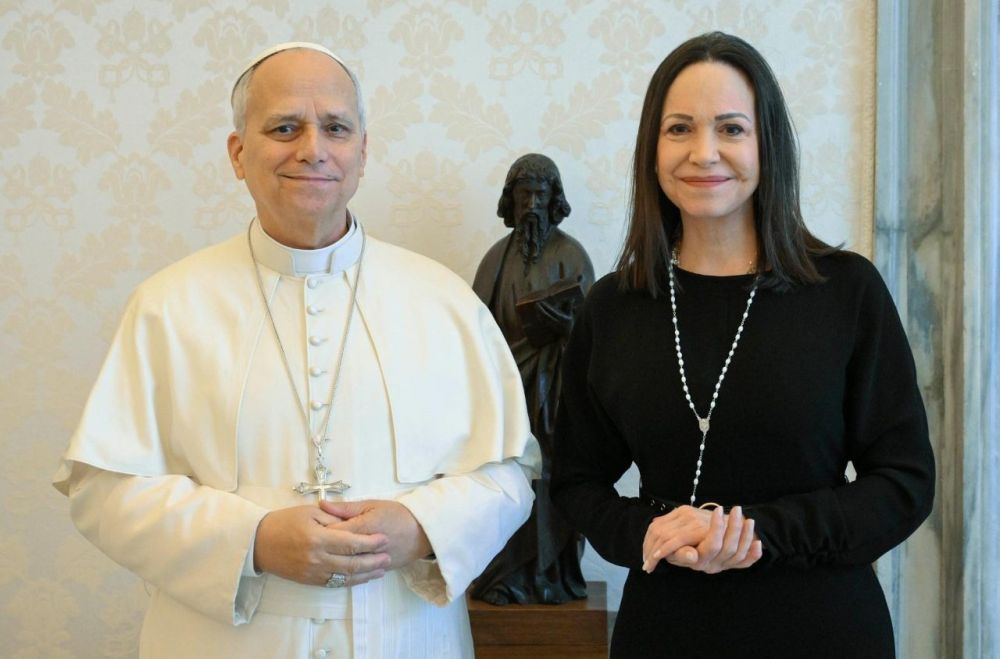 Il Papa e Mar&iacute;a Corina Machado - foto: Vatican Media