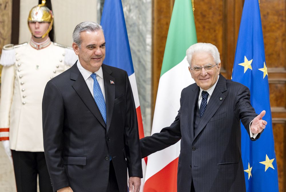 Il Presidente Sergio Mattarella con Luis Rodolfo Abinader, Presidente della Repubblica Dominicana