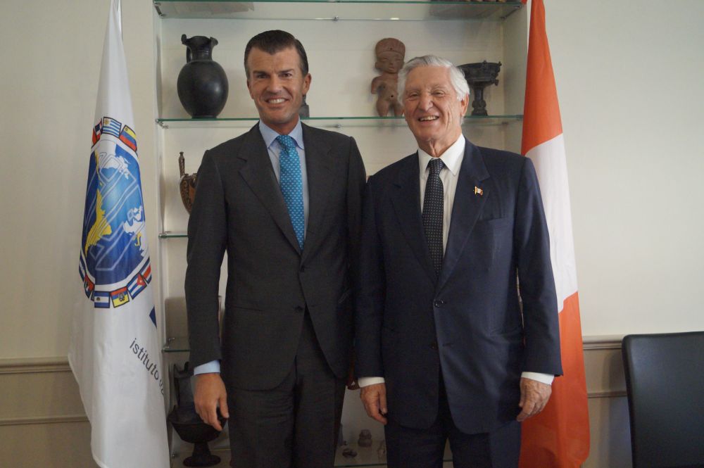 Segretario Generale IILA, Giorgio Silli, e Ministro degli Affari Esteri del Perù, Carlos Pareja Ríos - foto: IILA