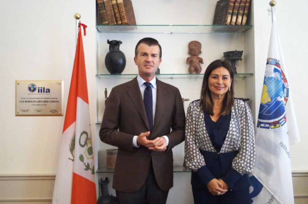 Il Segretario Generale IILA, Giorgio Silli e la Ministra dello Sviluppo e dell&rsquo;Inclusione Sociale del Per&ugrave;, Maritza Canales