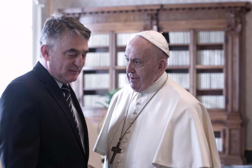 Il Papa e il Presidente della Bosnia-Erzegovina Foto: EWTN-ACI Stampa/M.G. Picciarella / Vatican Pool
