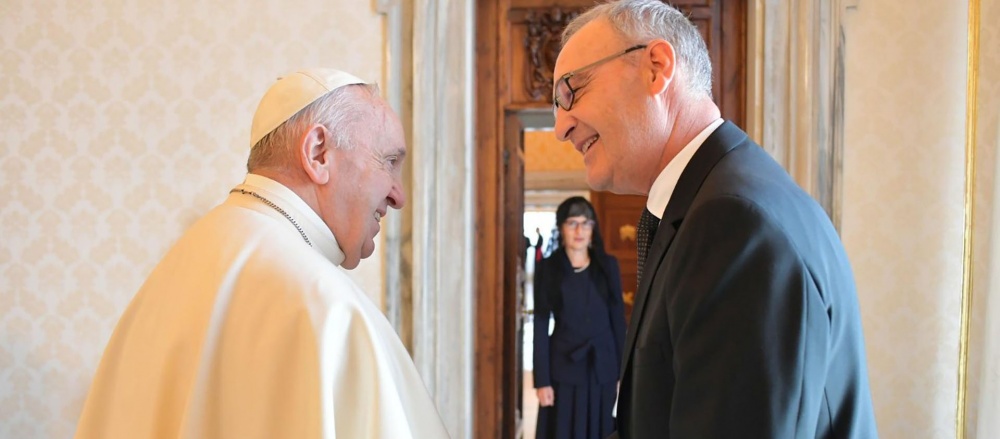 Il presidente della Confederazione Elvetioca Guy Parmelin ha incontrato il Papa