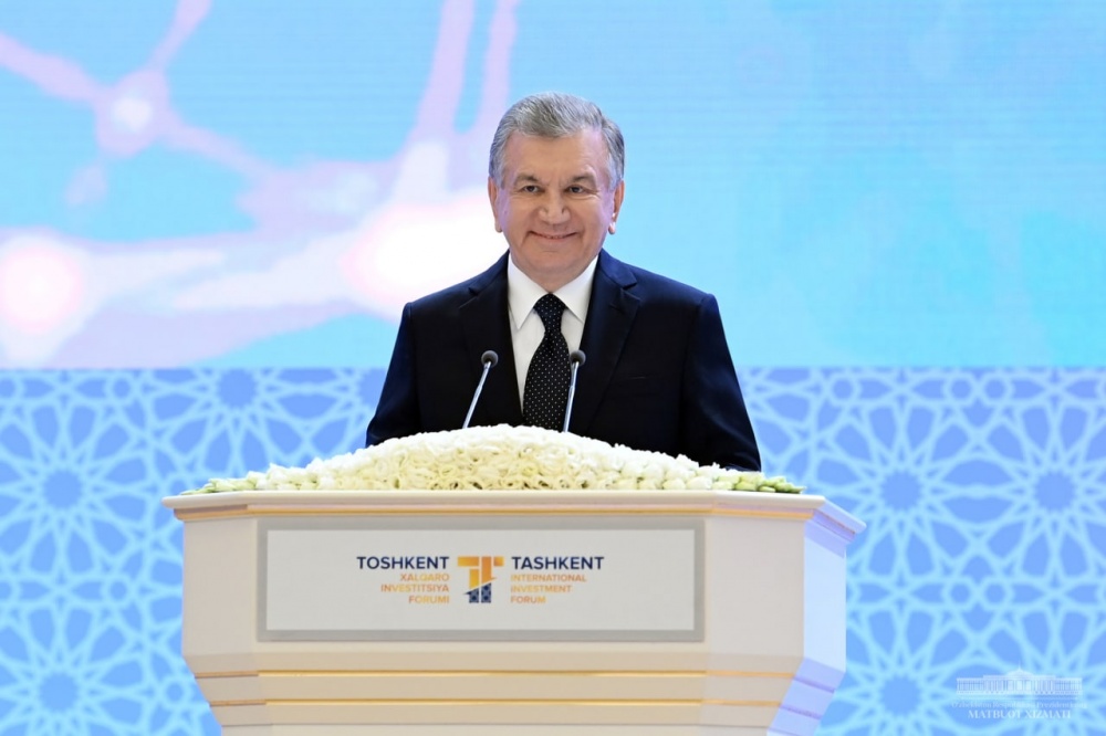 Il Presidente della Repubblica dell'Uzbekistan Shavkat Mirziyoyev