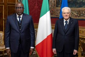 Presidente Sergio Mattarella con Henri Okemba, nuovo Ambasciatore del Congo - Foto Quirinale