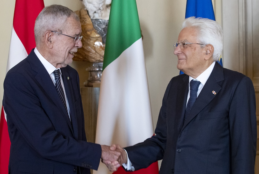 Presidente Sergio Mattarella con il presidente Repubblica d’Austria, Alexander Van der Bellen (foto Quirinale)