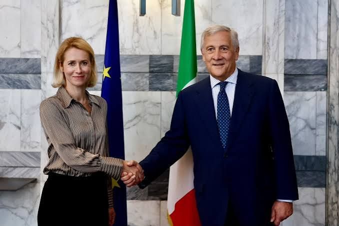Alto Rappresentante UE per Affari Esteri e Politica di Sicurezza, Kaja Kallas e Antonio Tajani