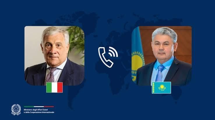 Ministro Tajani sente Ministro degli Esteri del Kazakhstan, Kosherbayev - foto: Farnesina