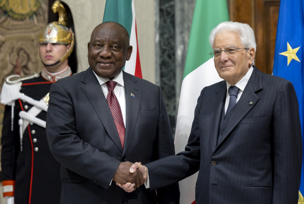 Mattarella con Presidente del Sudafrica, Ramaphosa - foto: Quirinale