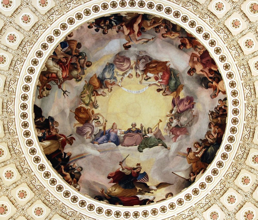 Costantino Brumidi, Apoteosi di George Washington, 1855-1880, Campidoglio, Washington DC