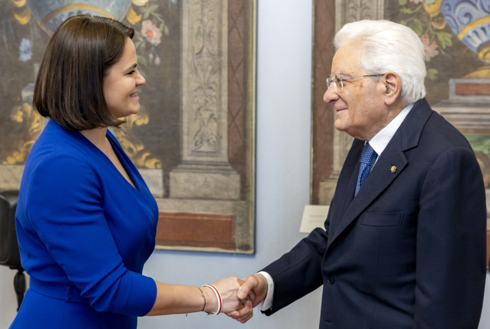 Il presidente Sergio Mattarella riceve l'esponente dell'opposizione bielorussa, Sviatlana Tsikhanouskaya - foto: Quirinale