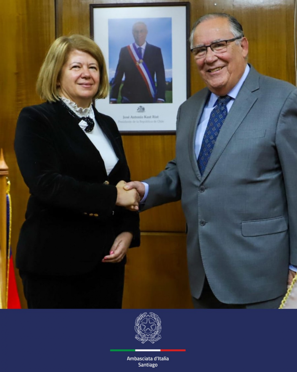 L&rsquo;amb. Biagiotti con ministro Agricoltura, Campos