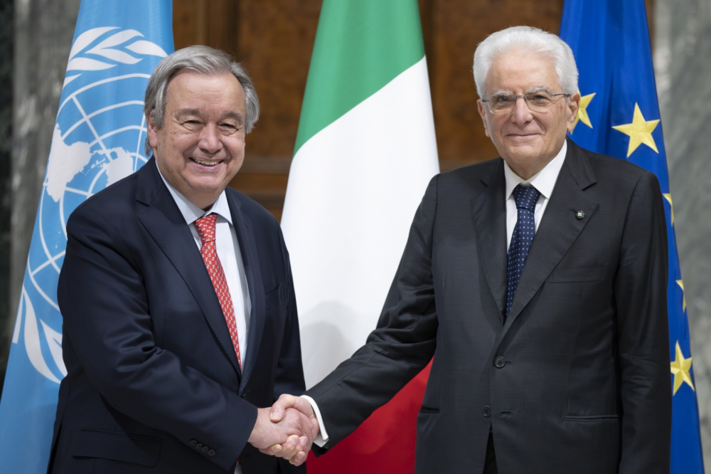Presidente Sergio Mattarella incontra António Guterres Segretario generale ONU
