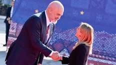 Giorgia Meloni con Edi Rama