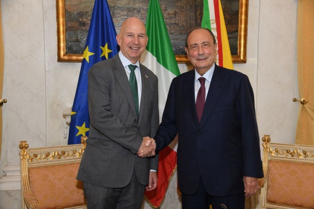 L'amb. Markell con il presidente Schifani