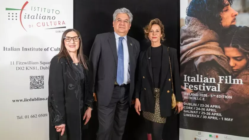 Amb. Nicola Faganello e la direttrice dell'IIC di Dublino, Michela Linda Magri - foto: Ambasciata