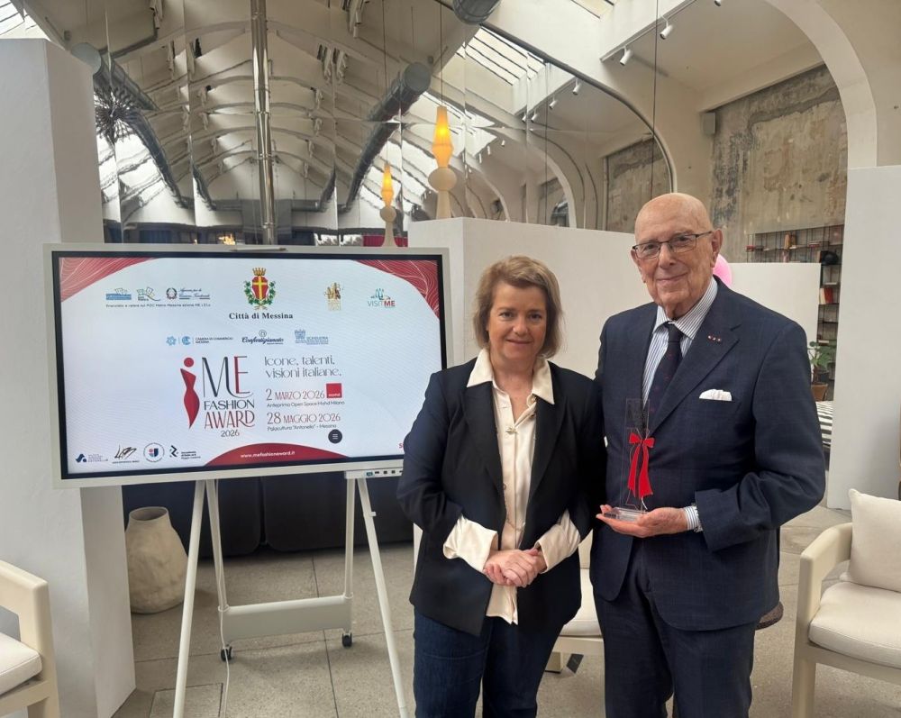 Patrizia Casale, founder del ME Fashion Award, con Mario Boselli con ME Fashion Award alla carriera