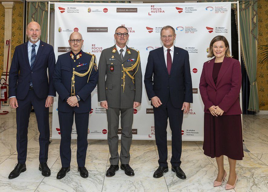 da sx: Christoph Plank, Andreas Brandstetter, Johann Lattacher, Thomas Stelzer, Katharina Konzett-Stoffl - Parioli Foto