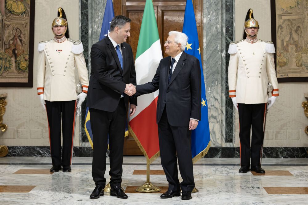 Sergio Mattarella con Denis Bećirović, presidente di Bosnia Erzegovina (foto Quirinale)