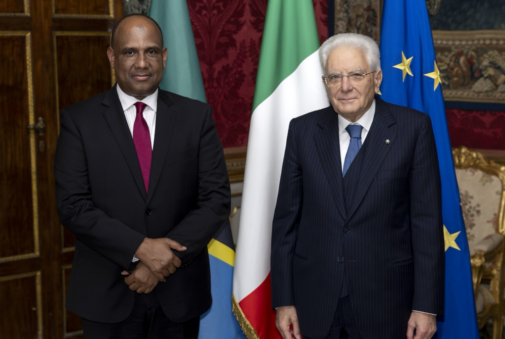 Mattarella con l'amb. Mbarouk Nassor Mbarouk, Repubblica Unita di Tanzania