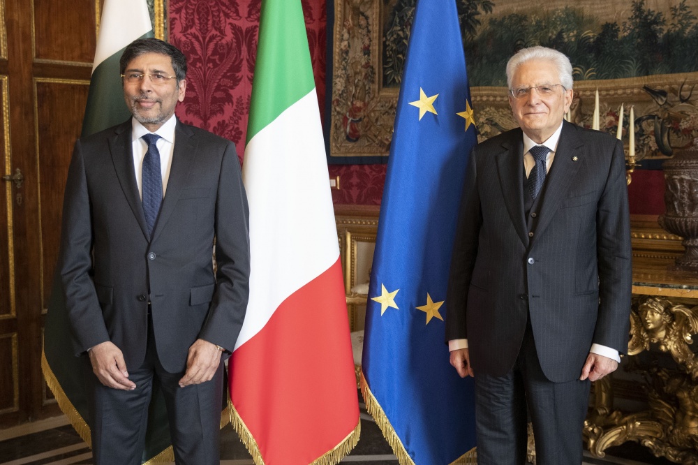 Mattarella con Jauhar SALEEM, nuovo Ambasciatore della Repubblica Islamica del Pakistan