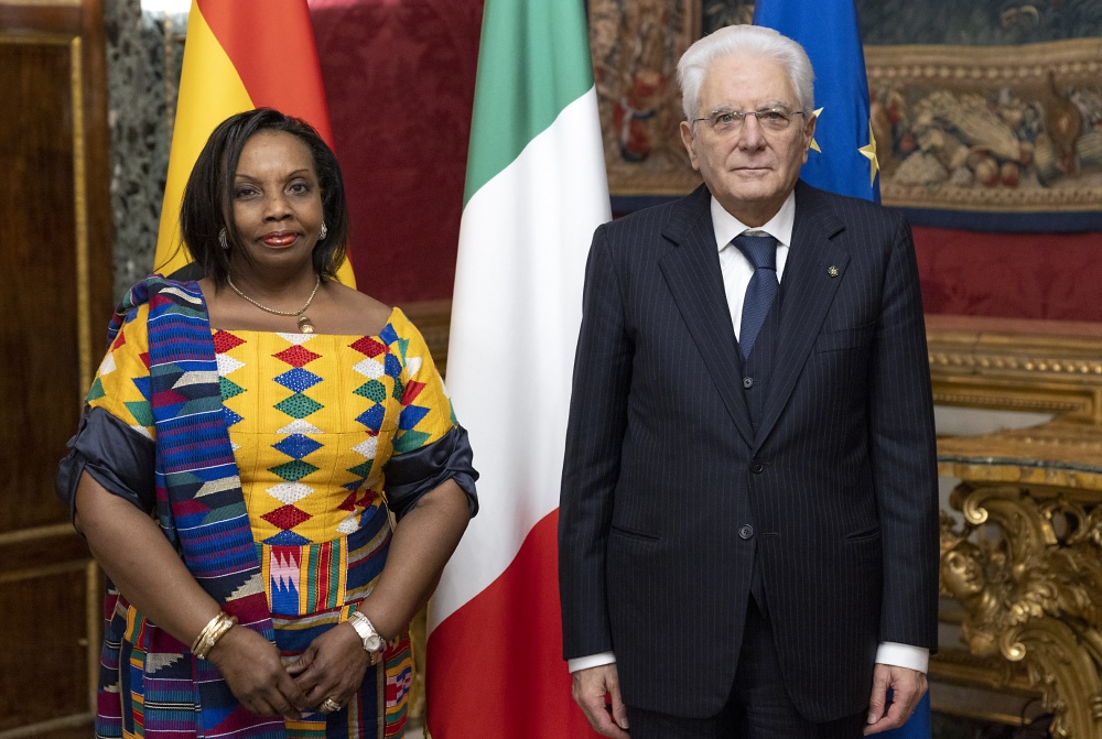 Mattarella con Merene Benyah, nuovo Ambasciatore della Repubblica del Ghana