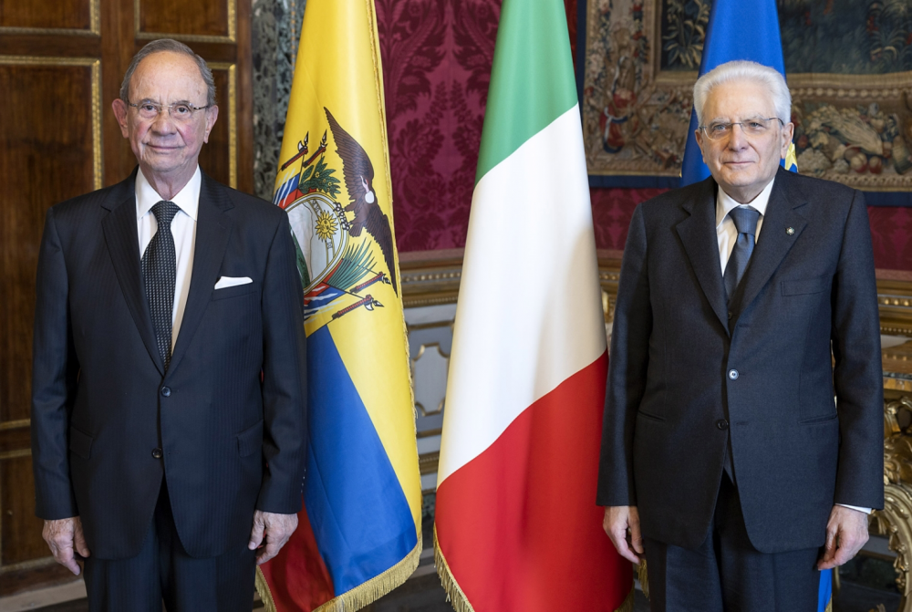 Mattarella con Miguel Falconi Puig, nuovo Ambasciatore della Repubblica dell’Ecuador