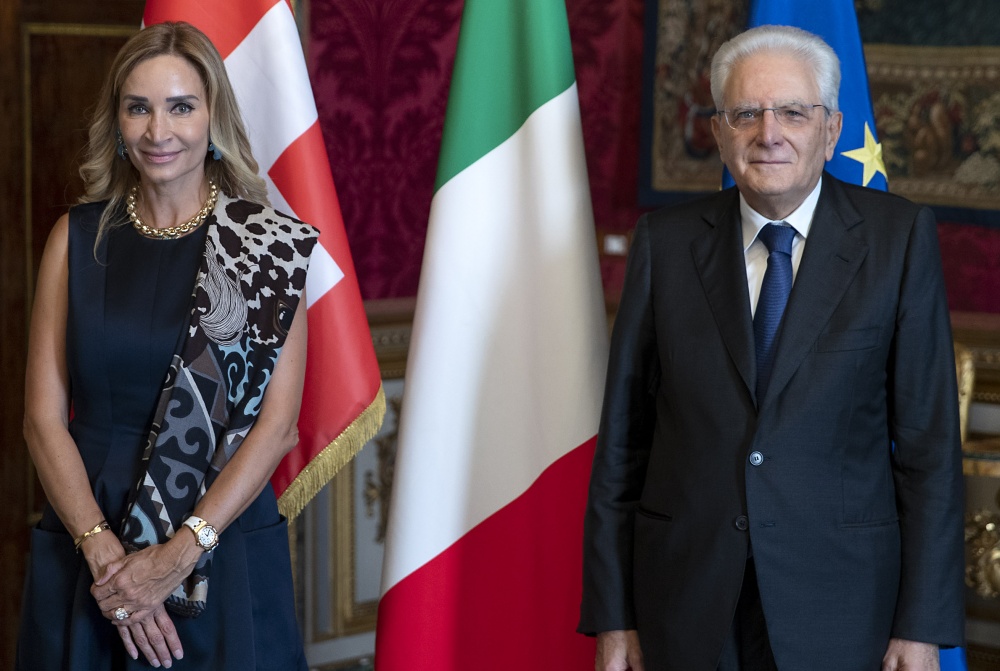 Mattarella con Monika Schmutz Kirgoz, nuovo Ambasciatore della Confederazione Svizzera