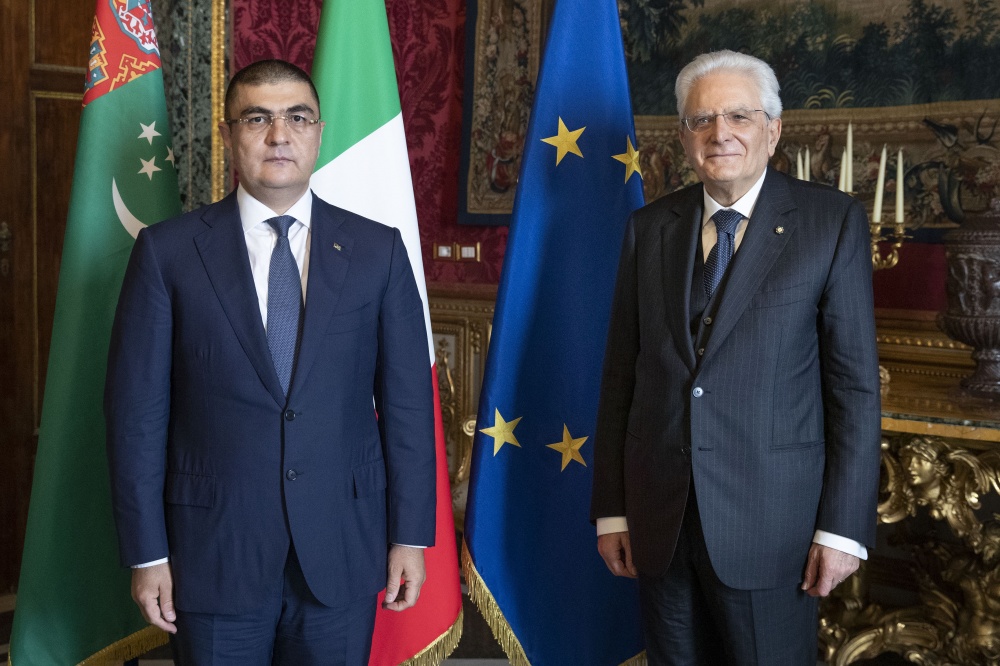 Mattarella con Toyly KOMEKOV, nuovo Ambasciatore del Turkmenistan