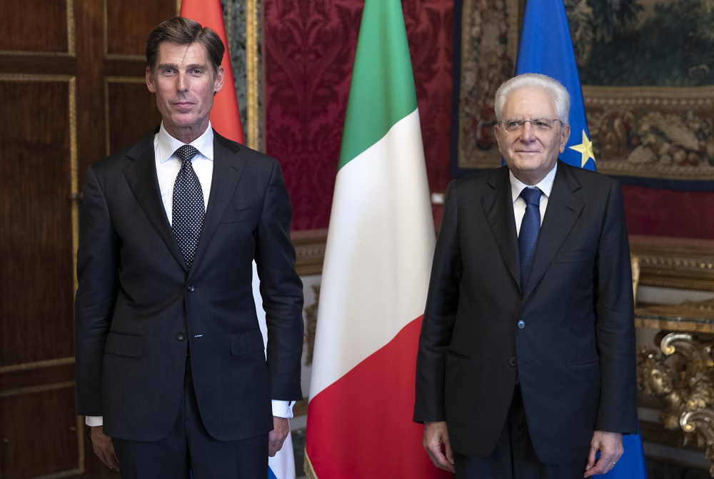 Mattarella con Willem Alexander Van Ee, nuovo Ambasciatore del Regno dei Paesi Bassi