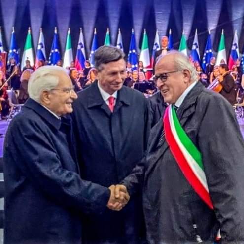 I presidenti Mattarella e Pahor il sindaco Ziberna a Gorizia