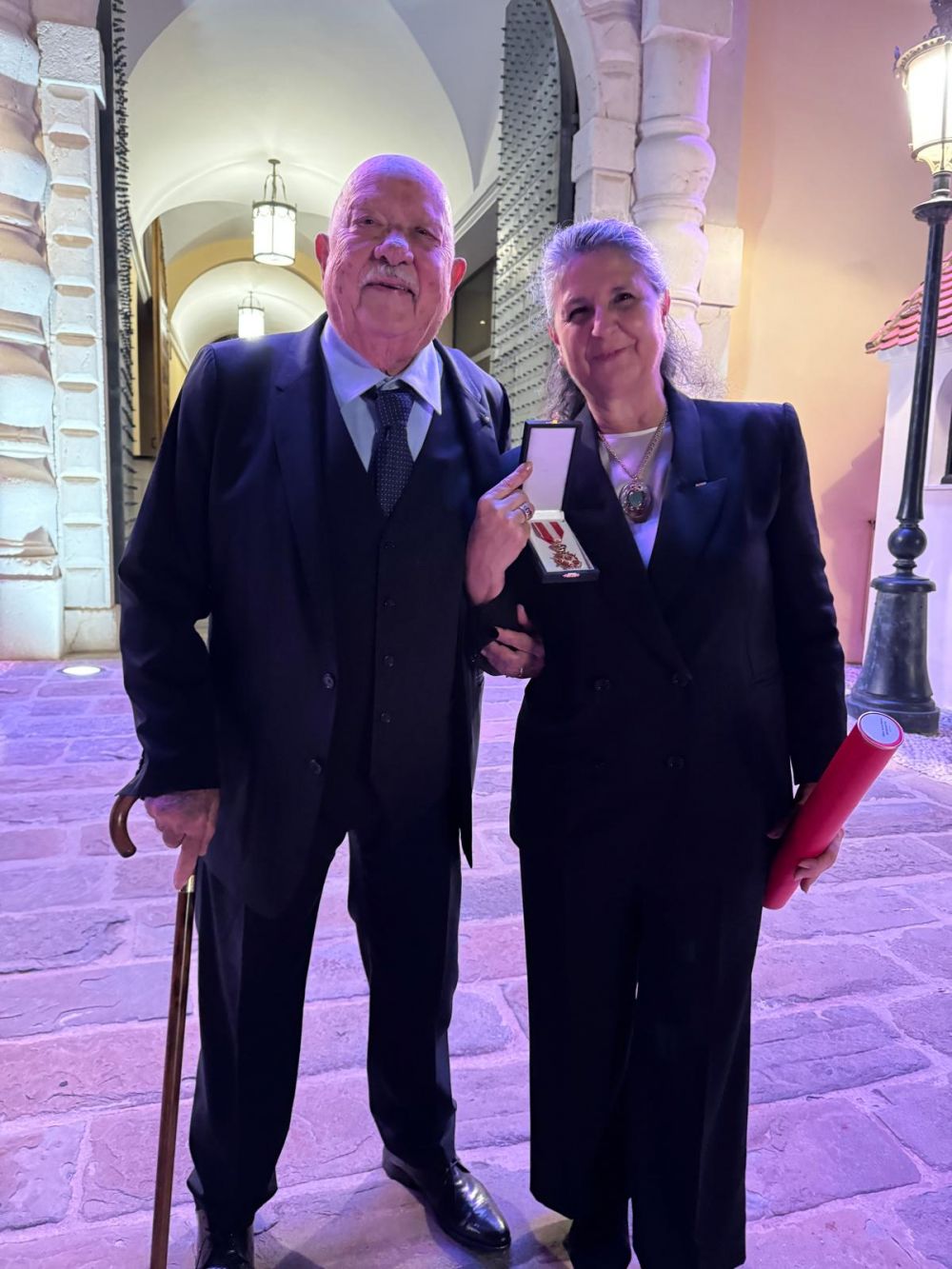 Anna Maria Benedetti con il marito