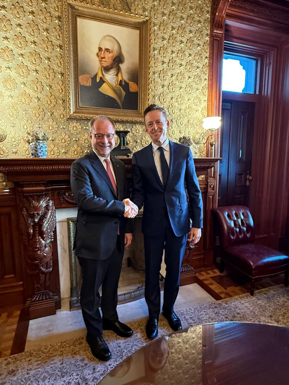 Mulè con Cairncross - Foto: Camera dei Deputati