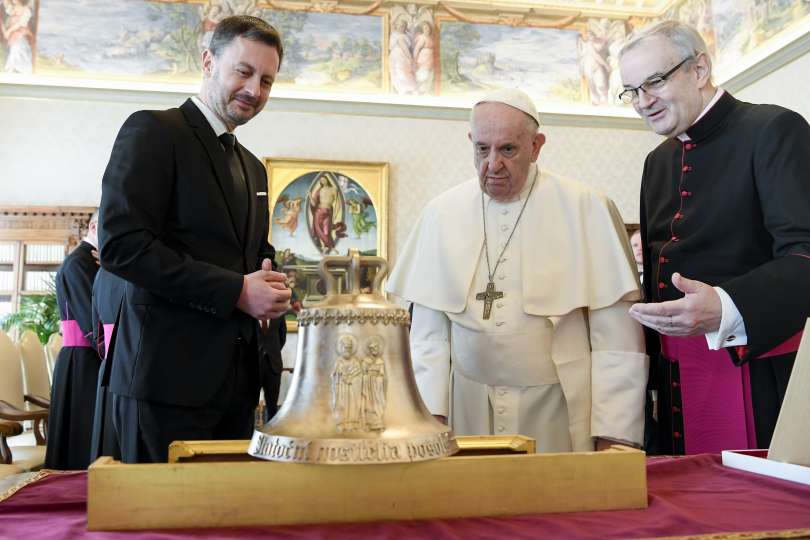 Papa Francesco e premier slovacco Eduard Heger - Foto: Vatican Media / ACI Group