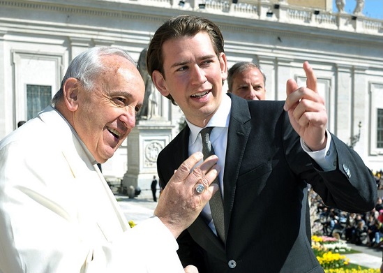 Papa Francesco con Sebastian Kurz
