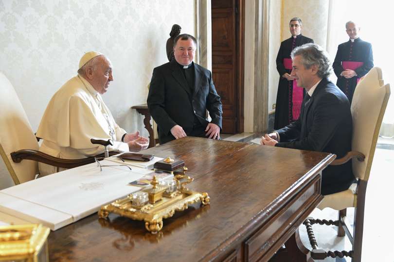 Papa Francesco e il primo ministro sloveno Golob - Vatican Media ACI Group