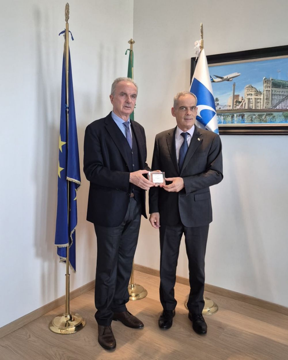 L'amb. Jonathan Peled, e il presidente dell'ENAC, Pierluigi Di Palma - foto: ENAC