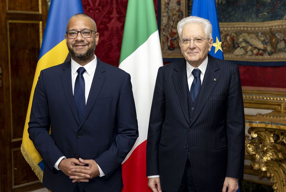 Presidente Sergio Mattarella con Matthew Wilson, nuovo Ambasciatore di Barbados