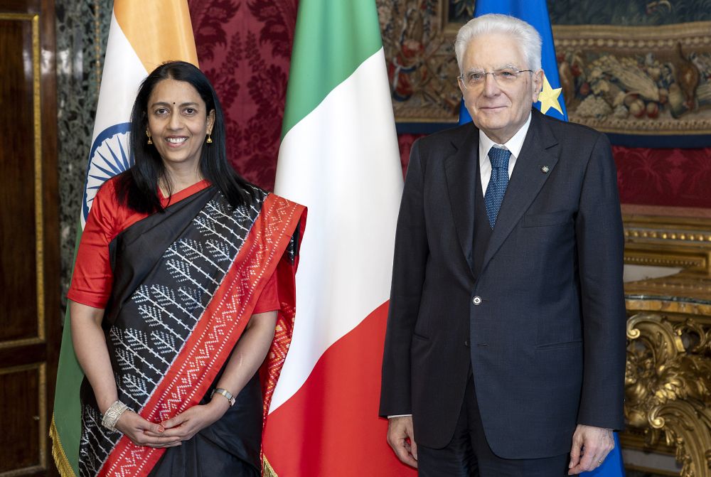 Presidente Sergio Mattarella con Vani Sarraju Rao, nuovo Ambasciatore dell’India