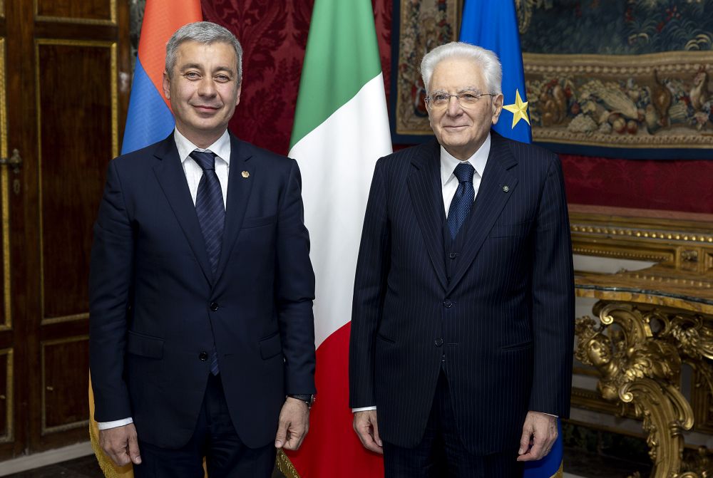 Presidente Sergio Mattarella con Vladimir Karapetyan, nuovo Ambasciatore d’Armenia