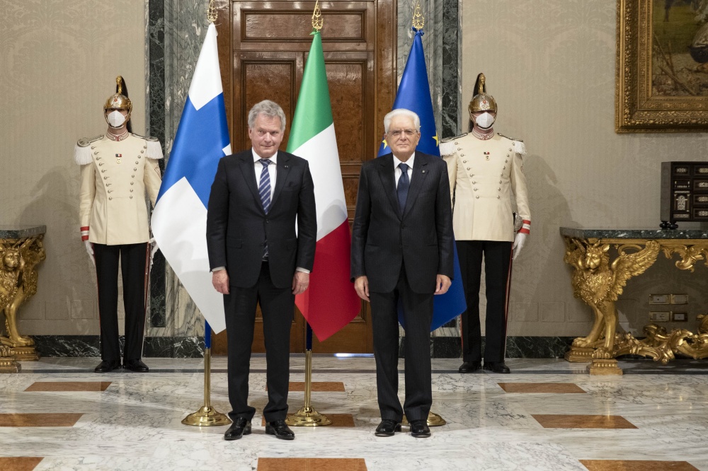 Il Presidente della Repubblica Sergio Mattarella con il Presidente della Repubblica di Finlandia, Sauli Niinistö