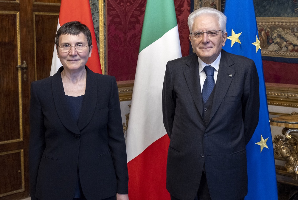Presidente Mattarella con Michèle Pranchère-Tomassini, nuovo Ambasciatore del Granducato di Lussemburgo