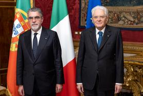 Presidente Sergio Mattarella con Bernardo Luis De Carvalho Futscher Pereira, nuovo Ambasciatore della Repubblica Portoghese