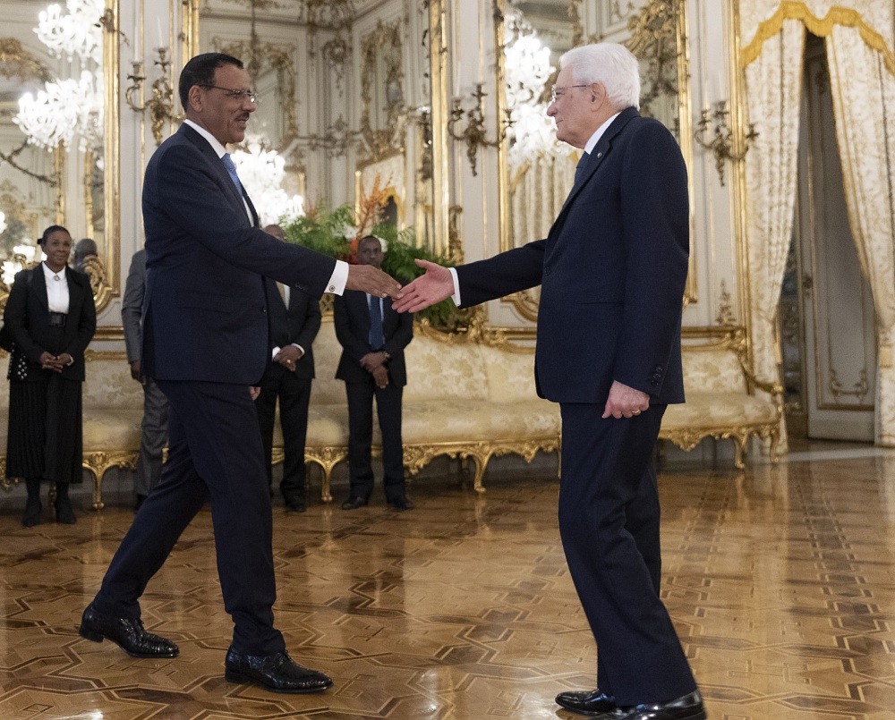 Presidente Sergio Mattarella con presidente della Repubblica del Niger, Mohamed Bazoum