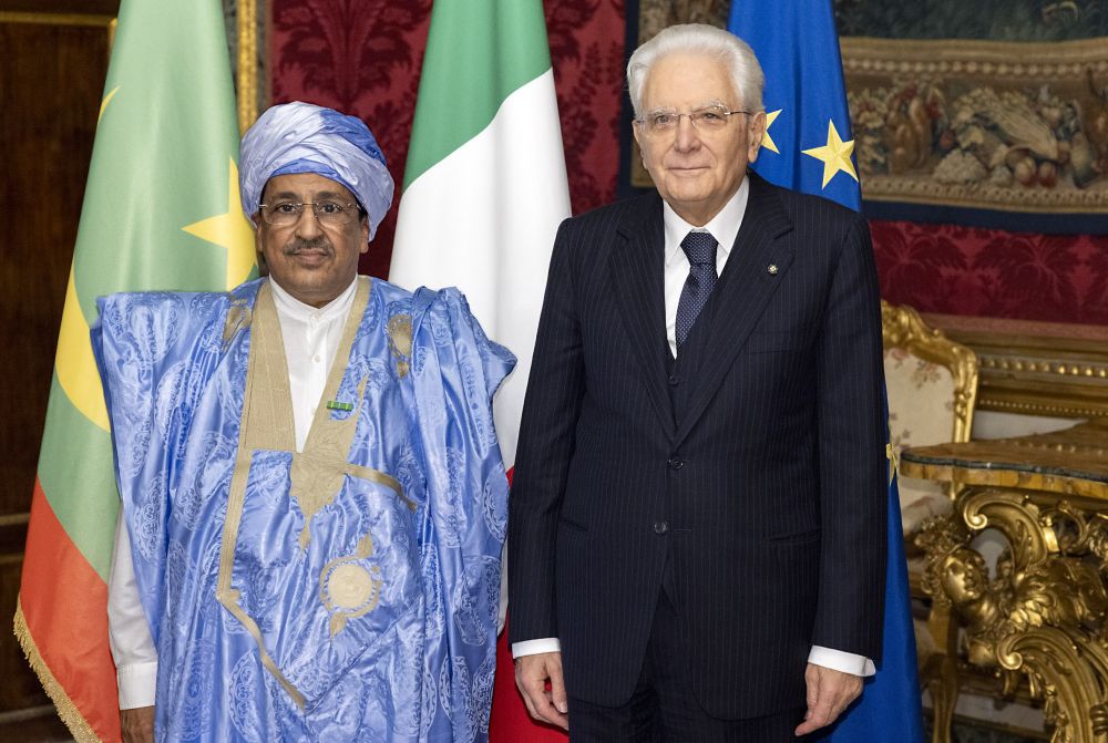 Presidente Mattarella con Mohamed Mahmoud Dahi, nuovo ambasciatore della Repubblica di Mauritania