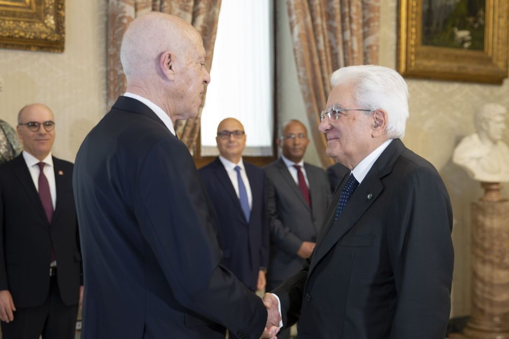 Presidente Sergio Mattarella incontra Ka&iuml;s Sa&iuml;ed, presidente della Repubblica Tunisina