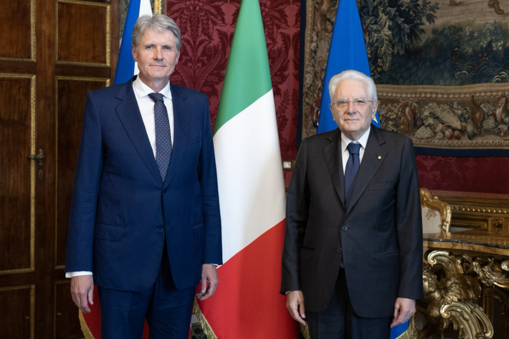 Il presidente Sergio Mattarella con l'amb. Radek Rube&scaron;, Repubblica Ceca - foto: Quirinale